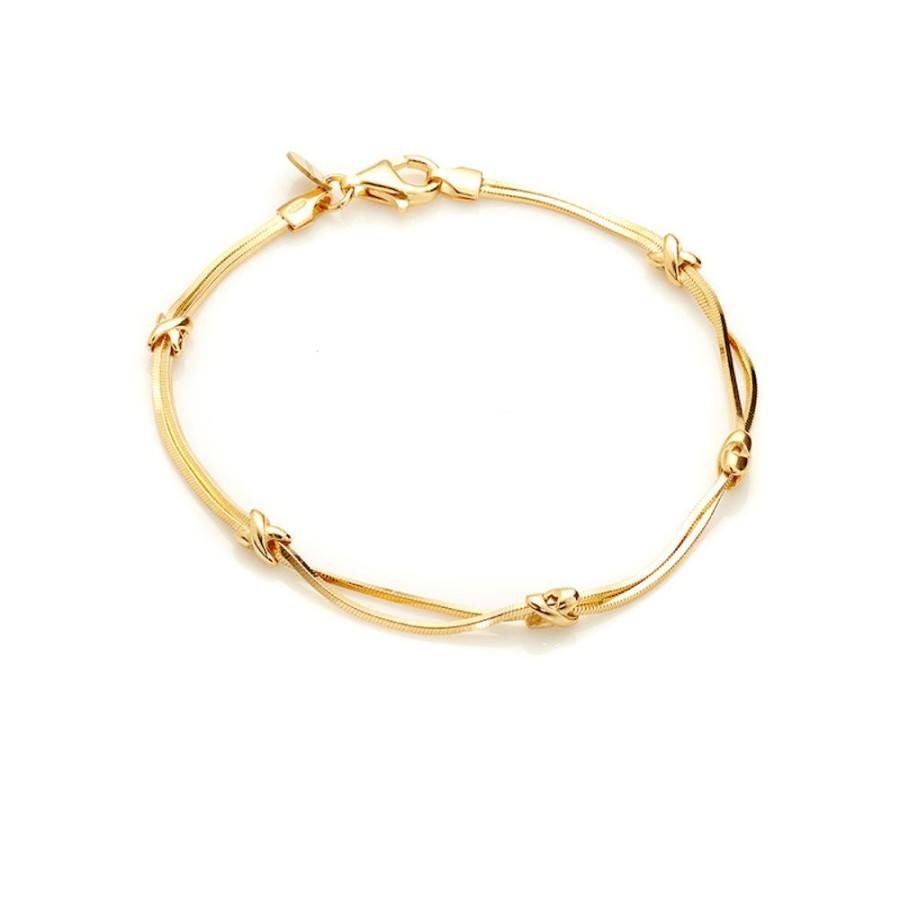 Armband CHROS | Fantasia - Armband I 18 Karat Guld Forgyldt Solv 18 Cm