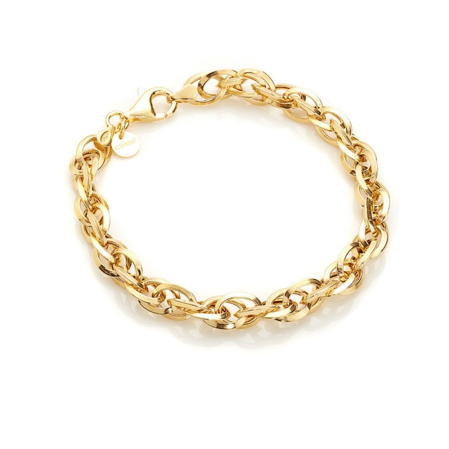 Armband CHROS | Easy - Armband Klassisk Model I 18 Karat Guld Forgyldt Solv 18 Cm