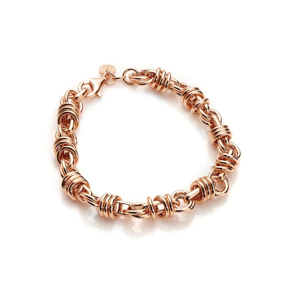 Armband CHROS | Rollo - Armband I 18 Karat Rosa Guld Forgyldt Solv 19 Cm