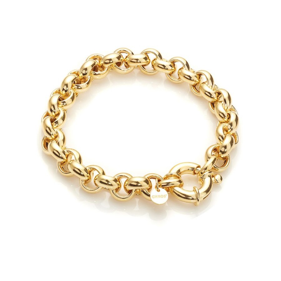 Armband CHROS | The One - Armband Klassisk Model I 18 Karat Guld Forgyldt Solv 19 Cm