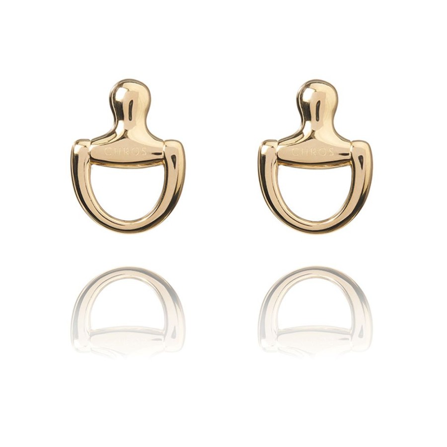 Oreringe CHROS | Polo - Oreringe Sporty Model I 18 Karat Guld Forgyldt Solv 2,5 Cm