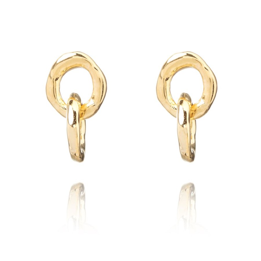 Oreringe CHROS | Eternity Hollow - Oreringe Fashion Klassisk Design I 18 Karat Guld Forgyldt Solv 2,5 Cm