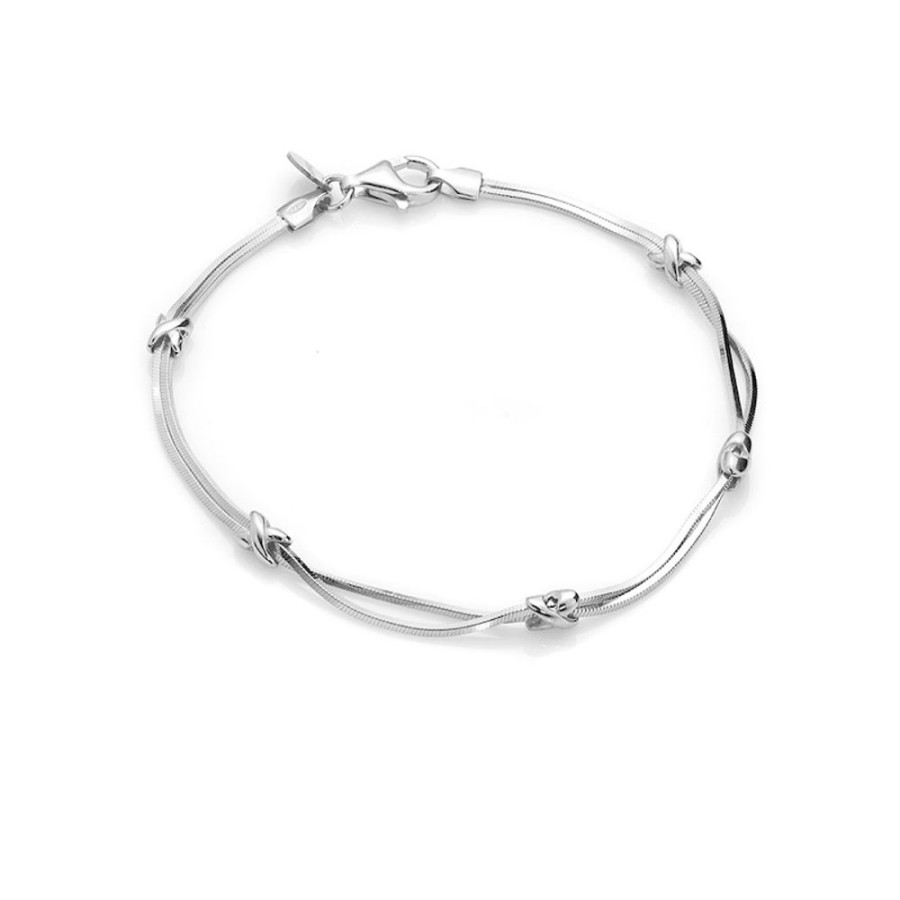 Armband CHROS | Fantasia - Armband Rhodineret Solv 18 Cm