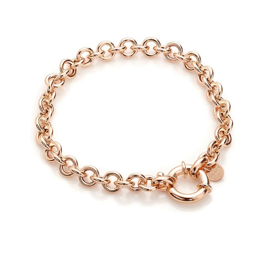 Armband CHROS | Little One - Armband I 18 Karat Rosaguld Forgyldt Solv Klassisk Design 18,5 Cm