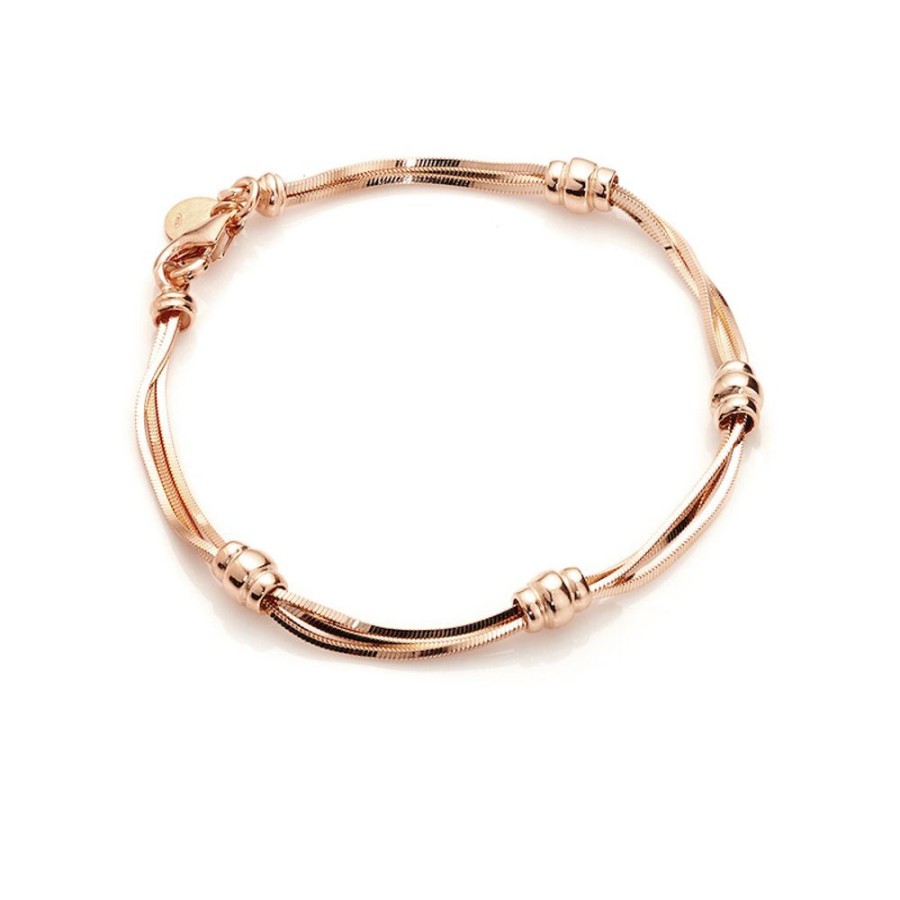 Armband CHROS | Mickelina - Armband Fantasi I 18 Karat Rosaforgyldt Solv 18 Cm