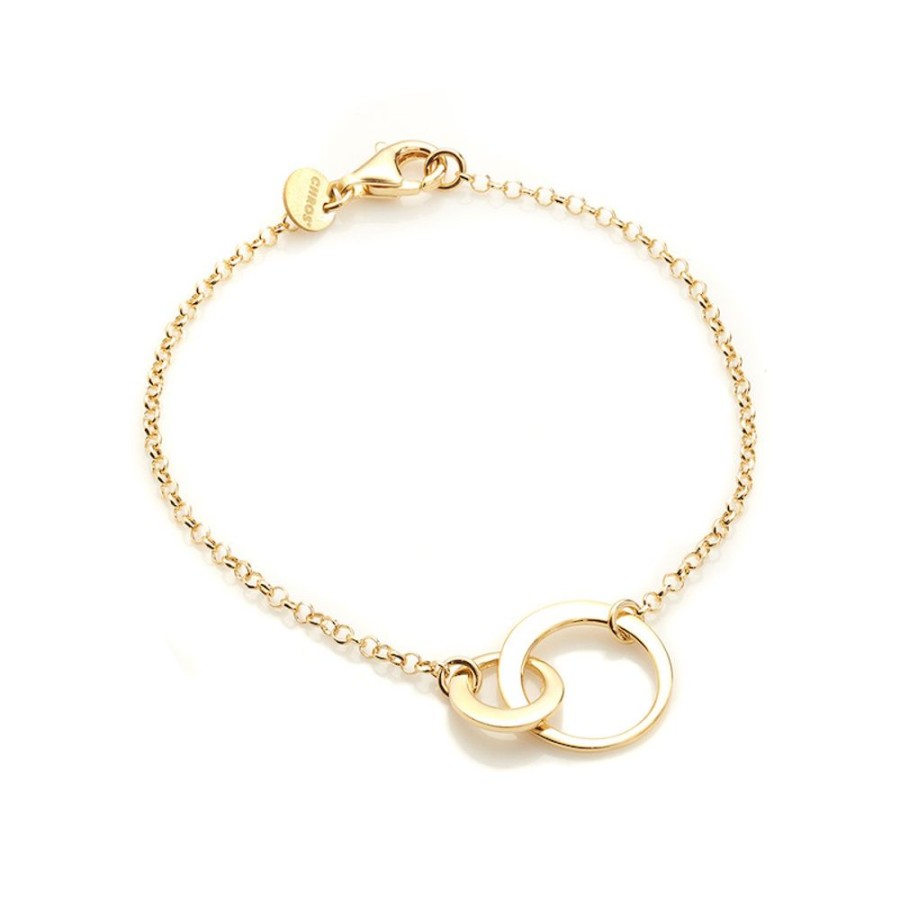 Armband CHROS | Thin Loops - Armband I 18 Karat Guld Forgyldt Solv 18 Cm