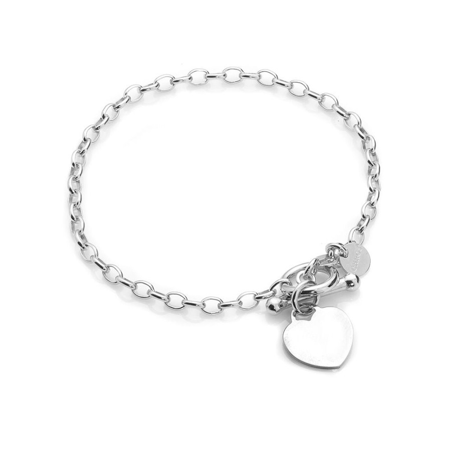 Armband CHROS | Tiffany - Armband Med Hjerte Klassisk Design I Rhodineret Solv 18 Cm