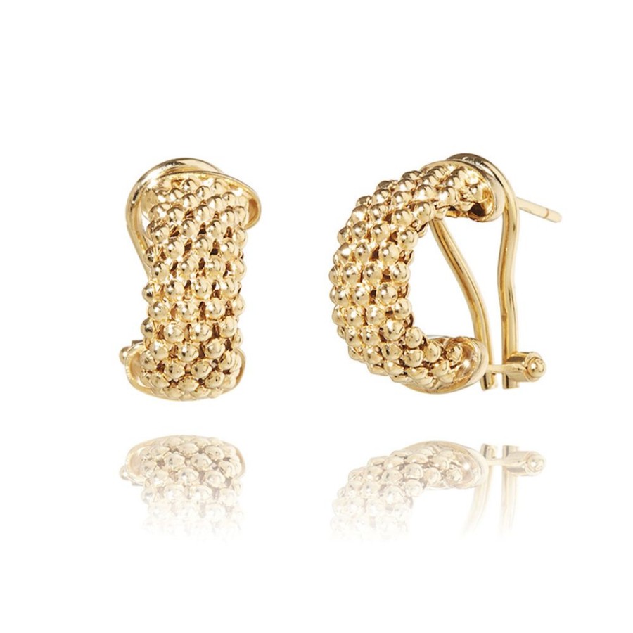 Oreringe CHROS | Donna - Oreringe Feminint Design I 18 Karat Guld Forgyldt Solv 2 Cm