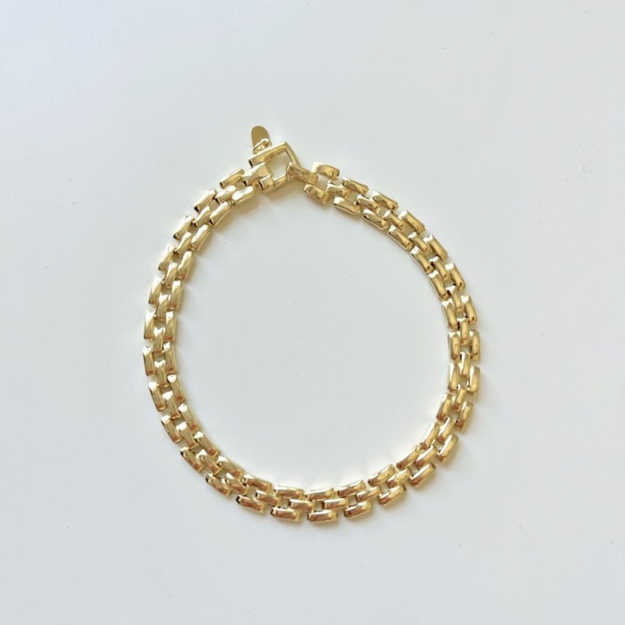 Armband CHROS | Gabrielle Mini - Armband Klassisk Design I 18 Karat Guld Forgyldt Solv 18,5 Cm