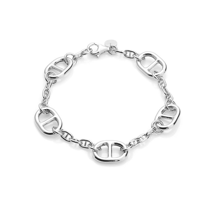 Armband CHROS | Felicia - Armband Klassisk Model I Rhodineret Solv 18 Cm